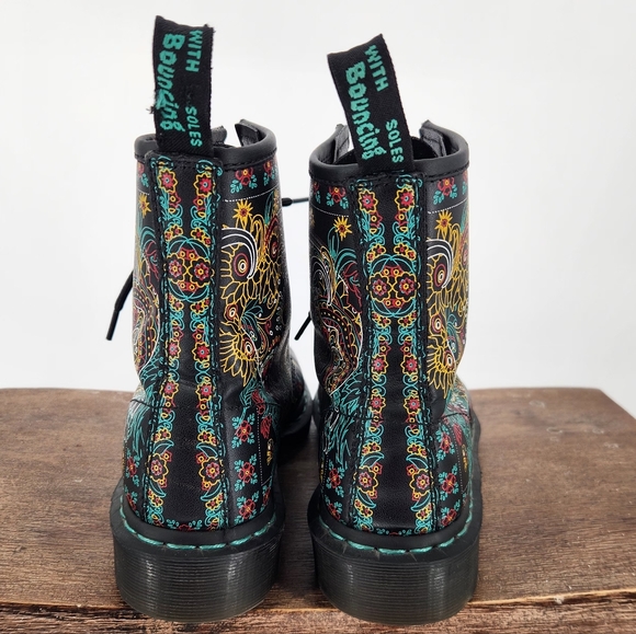 Dr. Marten 1460 sugar skull dia de los muertos limited edition boots size 7 rare - Picture 4 of 15